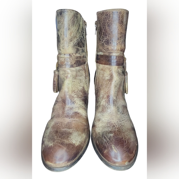 Diba True Distressed Barn Storm Wedge Boots, Womens 8 - Picture 3 of 9